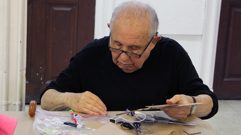 A participant in an ArtMakerSpace event.
