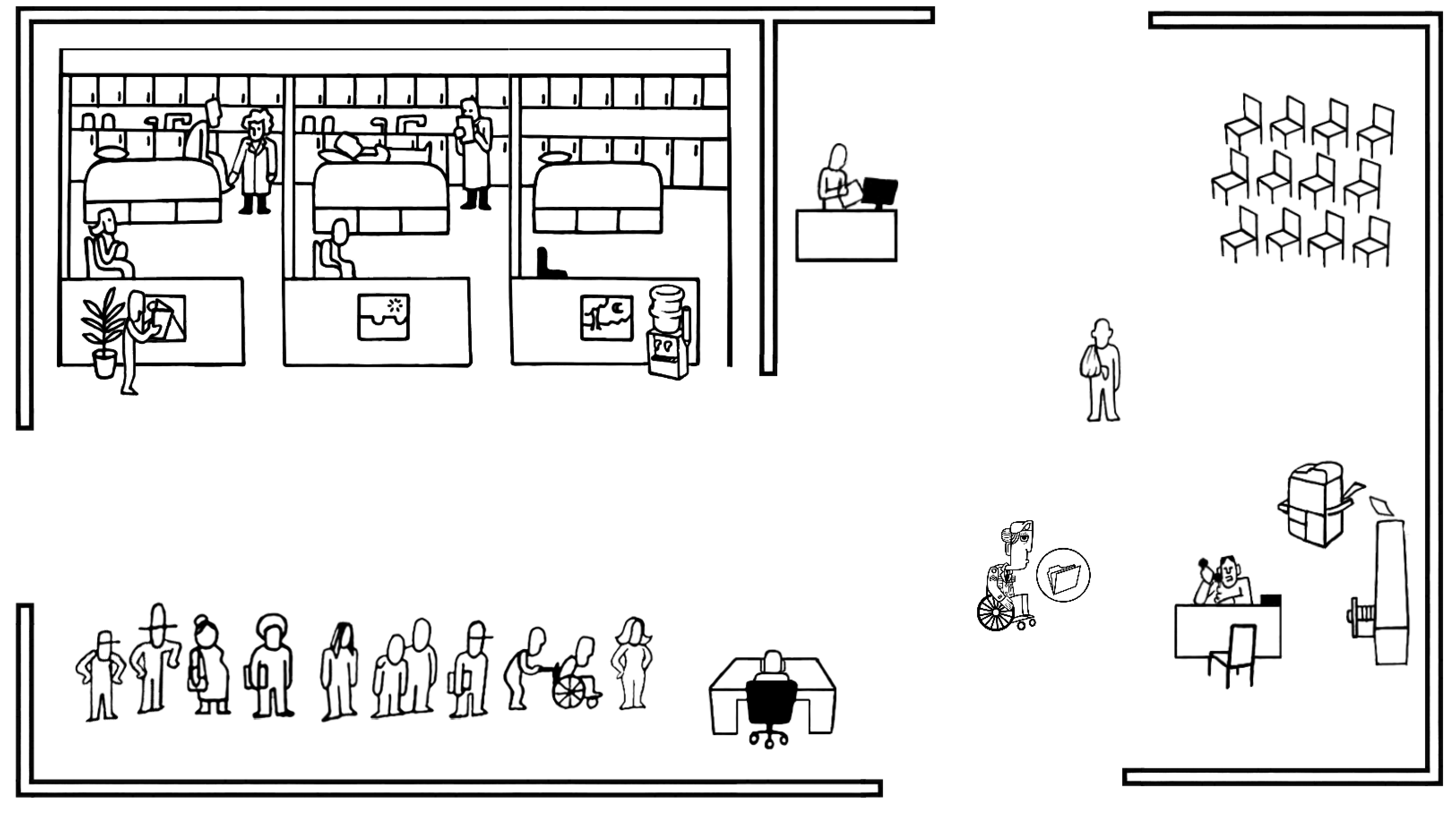 Still from Discharged game: inside the VA is a bureaucratic maze
